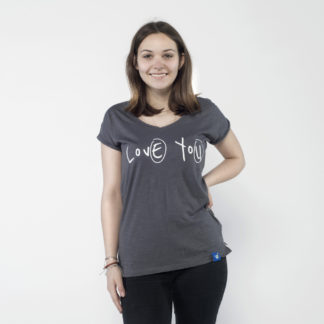 Damen-Shirt mit weitem Halsausschnitt und lässiger Passform