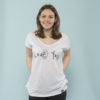 Damen-Shirt mit weitem Halsausschnitt und lässiger Passform - weiß - Image 5