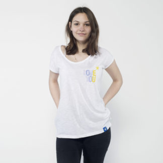 Damen-Shirt mit weitem Ausschnitt und lässiger Passform